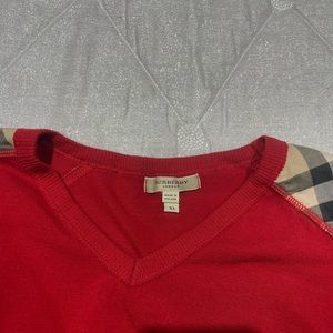 Burberry authentic .  Long sleeve t-shirt . Red